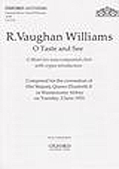 O Taste And See VAUGHAN WILLIAMS, Ralph | 合唱楽譜のパナムジカ