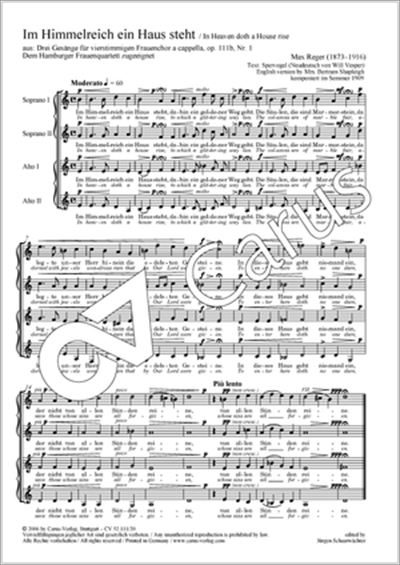 Drei Gesange Op. 111b [SSAA, a cappella]